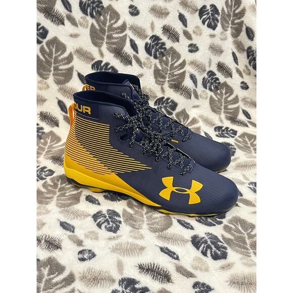 Under Armor 11 UA Team Hammer MC 3021725-401 Size 14 Cleats Blue main image 4